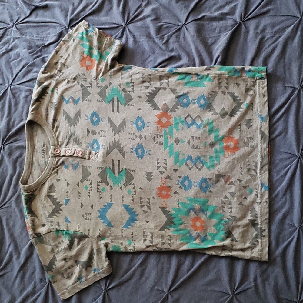 Funky Patterned Carbon Tshirt - Medium